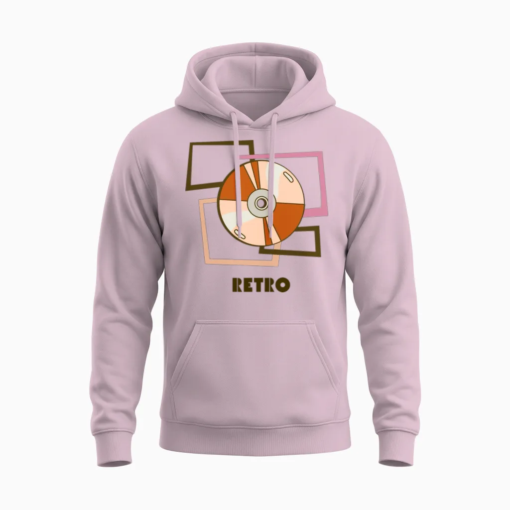 Retro Unisex Hoodie in Light Pink
