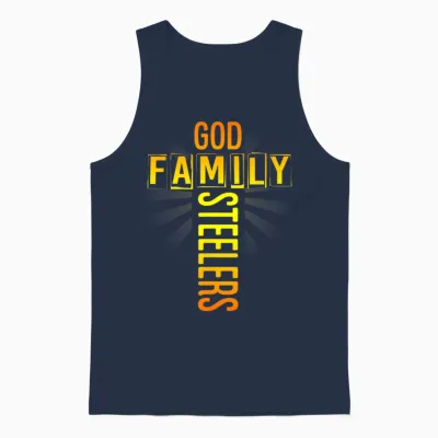 Tee Shirt God Family Steeler Unisex Tank Top - Navy