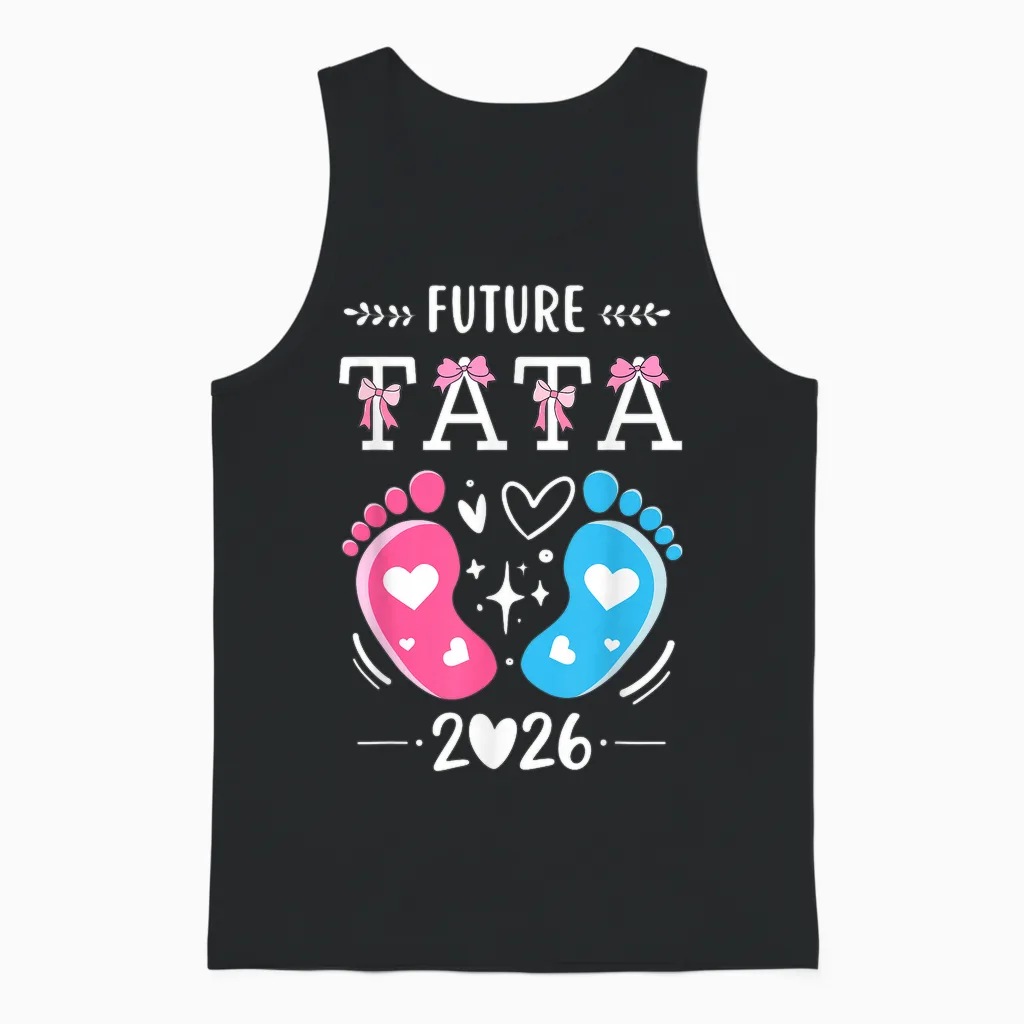 Future Tata 2026 Announcement Pregnancy Future Aunty Announcement Unisex Tank Top in Black