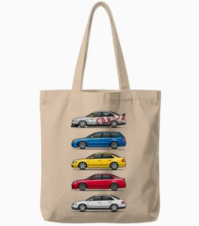 Stack of Audi A4 B5 Tote Bags - Natural
