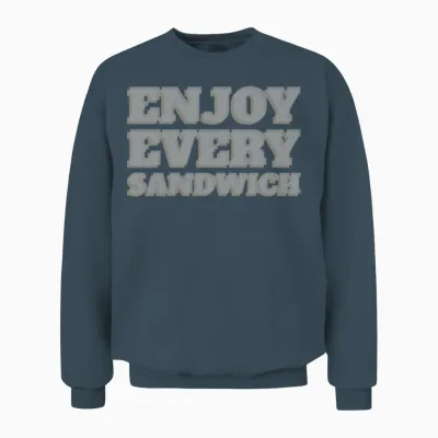 Enjoy Every Sandwich Retro Unisex Sweatshirt - Dark Heather