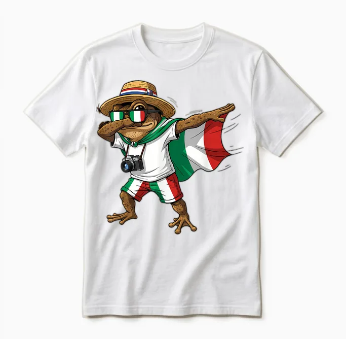 Drapeau Italien Racines Italiennes Unisex T-Shirt in White