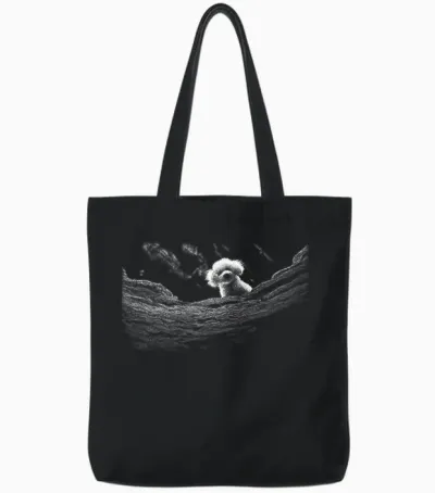 Silence of the Lamb Dog a Little Lamb in the Killer Silence Tote Bags - Black