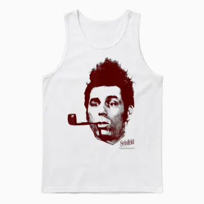 Seinfeld Kramer Big Pipe Face Unisex Tank Top - White
