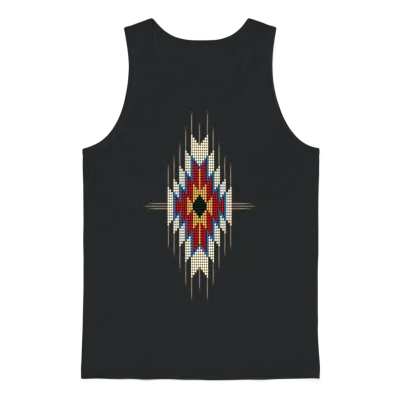 Native American Sunburst Unisex Tank Top - Black