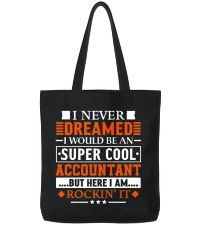 Accountant Gift Funny Appreciation Gift for Accoun Tote Bags - Black