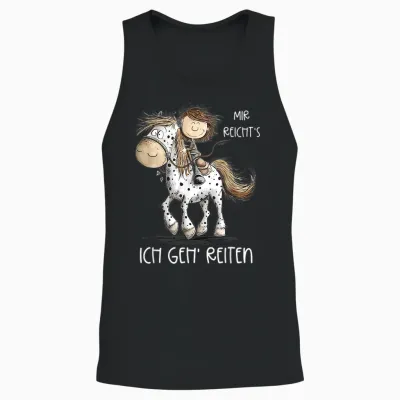 Mir Reicht's Ich Geh' Reiten Pferde Spruch Mädchen Unisex Tank Top - Black