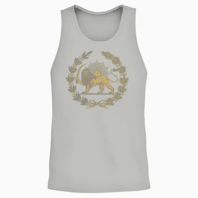 Iranian Persian Lion and Sun Emblem Symbol Unisex Tank Top - Ash