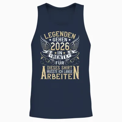 Legendary Pensioners Sayings Retirement 2026 Permanent Holiday Retirement Unisex Tank Top - Navy
