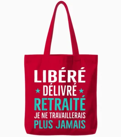 Retirement Gift for Men Women Humor Leaving Retirement T-Shirt, Black, S Tote Bags - Red