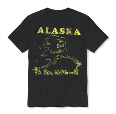 Alaska the Last Frontier Vintage Unisex T-Shirt - Black