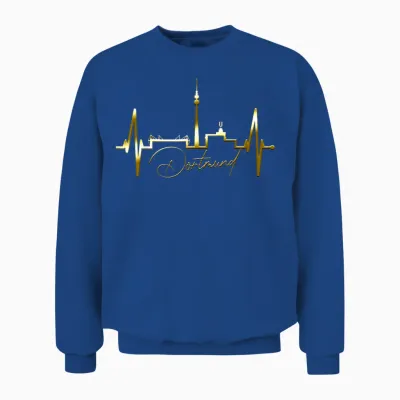 Dortmund Heartbeat Skyline Puls Ruhrpott I Love Dortmunder T-Shirt, Black Unisex Sweatshirt - Royal