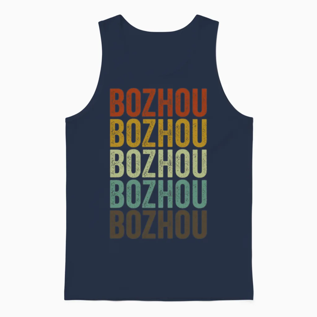 Bozhou China Retro Vintage Unisex Tank Top - Navy