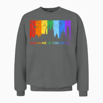 Cologne Is Colorful - Lgbt Pride Csd Gay Pride Skyline Bunt Unisex Sweatshirt - Graphite Heather