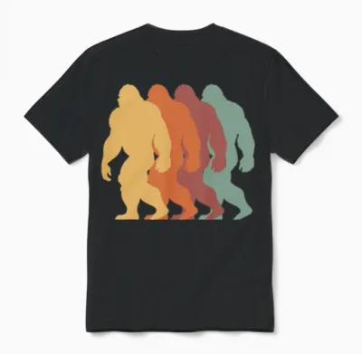 Bigfoot Retro Vintage Unisex T-Shirt - Black