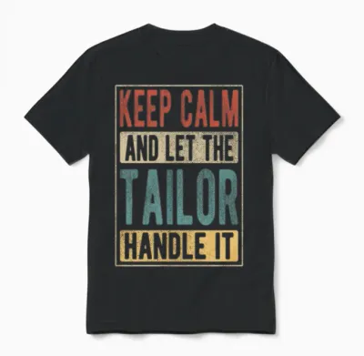 Tailor Retro Gift Unisex T-Shirt - Black