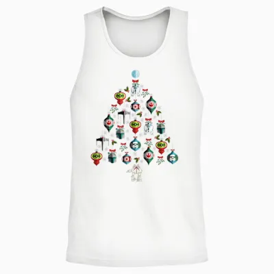 Star Wars Christmas Tree Ornaments Holiday Unisex Tank Top - White