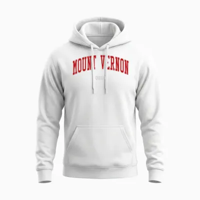 University Style Mount Vernon Ohio College Unisex Hoodie - White