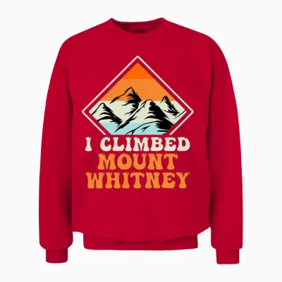 Mountaineers Summit Sports Hiking Climbing Unisex Sweatshirt - Red