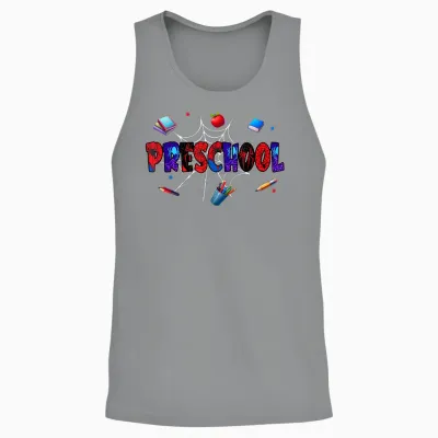 Hello Preschool Squad Spider Back to School Preschool Unisex Tank Top - Sport Grey