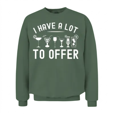 Bartending Mixologist Funny Bartender Unisex Sweatshirt - Military Green