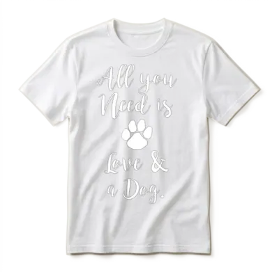 Love and a Dog Unisex T-Shirt - White