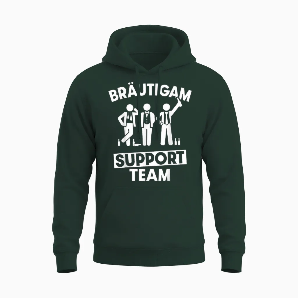 Team Groom Support Team Jga Stag Night T-Shirt, Black, S Unisex Hoodie in Forest