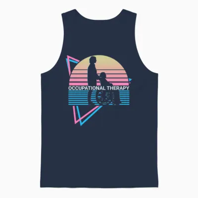 Occupational Therapy Retro Unisex Tank Top - Navy