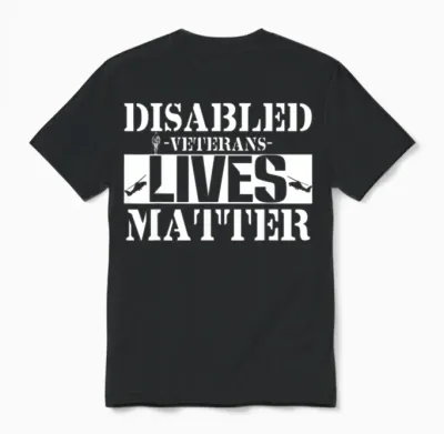 Honoring Veteran Disabled Veteran Lives Matter Unisex T-Shirt - Black