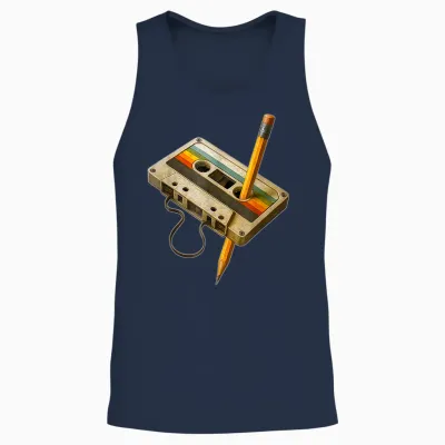 Retro Cassette - 80s 90s Outfit for Women Men Unisex Tank Top - Navy