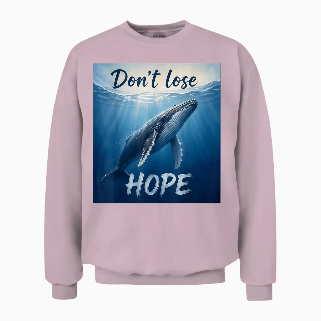Buckelwal Hope Timmy Wal Rettung Ostsee Meer Motiv Unisex Sweatshirt in Light Pink