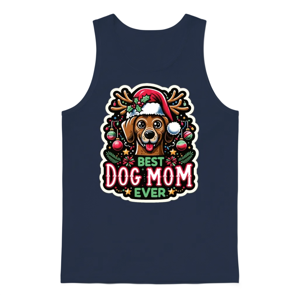 Best Dog Mom Ever Dog Dogs Best Dog Mama Unisex Tank Top - Navy