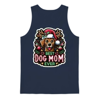 Best Dog Mom Ever Dog Dogs Best Dog Mama Unisex Tank Top - Navy – 1