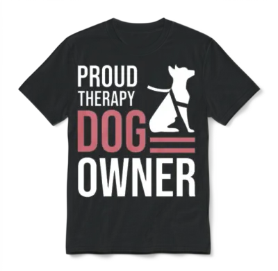 Therapy Dog Unisex T-Shirt - Black