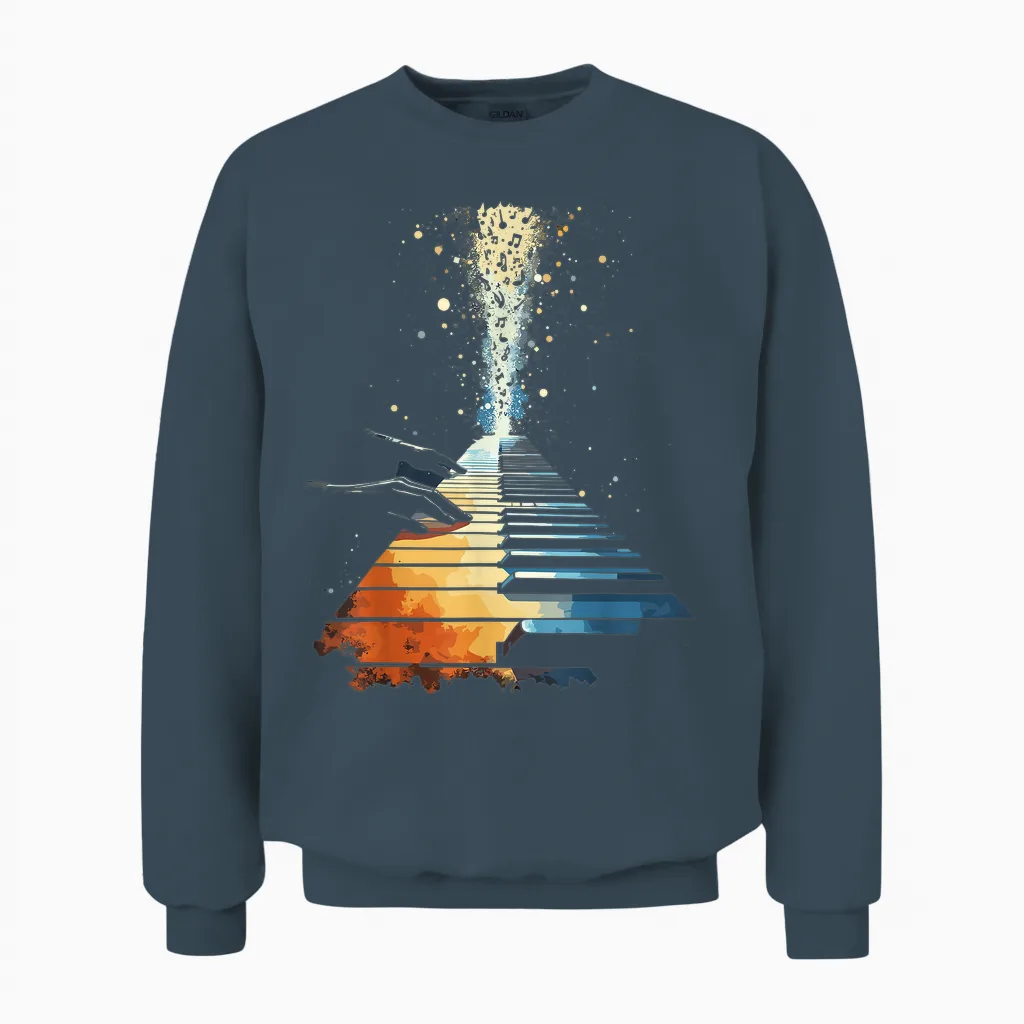 Pianiste Piano Clavier & Keys Gift Unisex Sweatshirt in Dark Heather