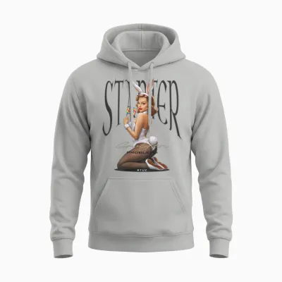 Hip Hop Vintage Hipster Y2k Edgy Urban Backprint Streetwear Unisex Hoodie - Ash