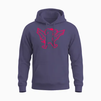 Bat Dog Unisex Hoodie - Heather Sport Dark Navy