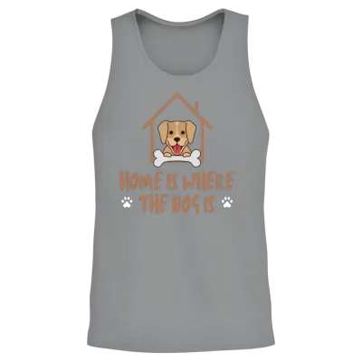 Dog- Home Is Where the Dog Is Unisex Tank Top - Sport Grey