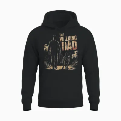 Herren the Walking Dad Für Vatertag Gassi Gehen Und Hunde Papa Unisex Hoodie - Black