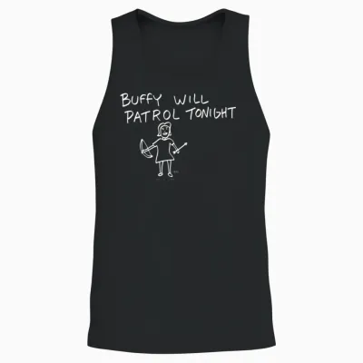 Buffy the Vampire Slayer Buffy Will Patrol Tonight Unisex Tank Top - Black