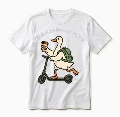 Off to Regulate Emotions Funny Goose Mental Health Counselor Unisex T-Shirt - White