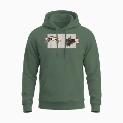 Tattoo Gun Tattoo Artist Funny Tattoo T-Shirt, Black Unisex Hoodie - Military Green