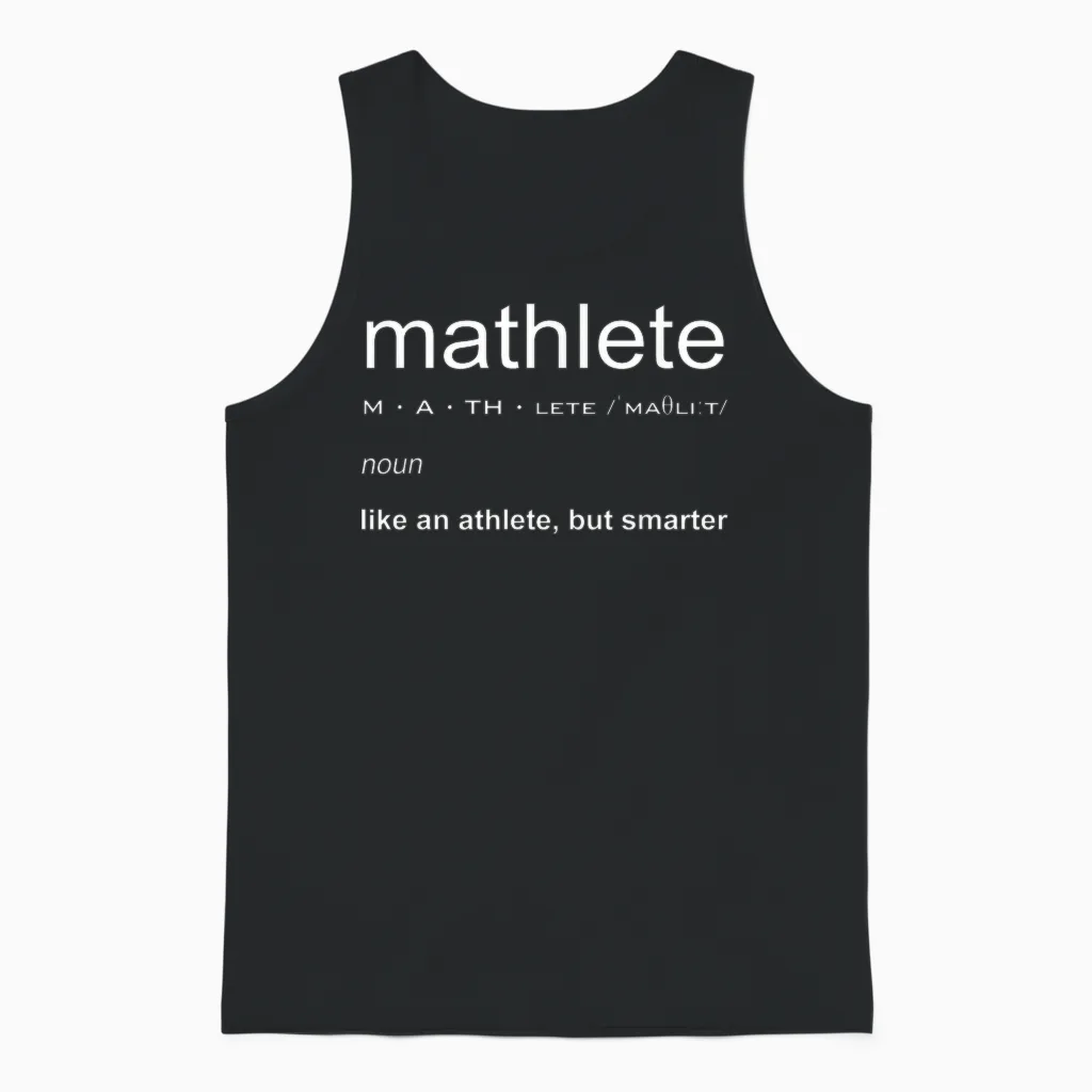 Mathlete Definition Nerd Geek Mathematik Geschenke Lustige Mathematik Unisex Tank Top in Black