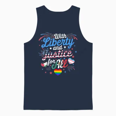 I Didn't Grow Up Saying with Liberty & Justice for All Every Unisex Tank Top - Navy
