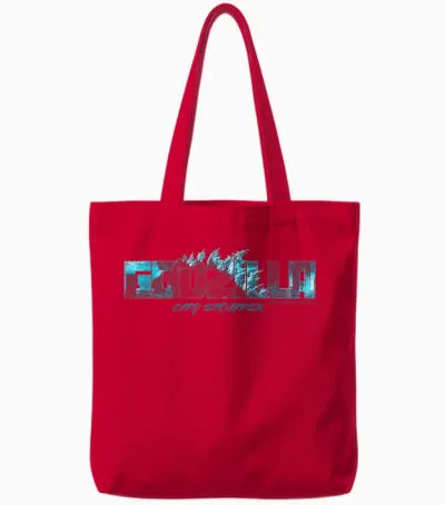 Godzilla X Kong Heavy Metal Godzilla City Stomper Tote Bags - Red