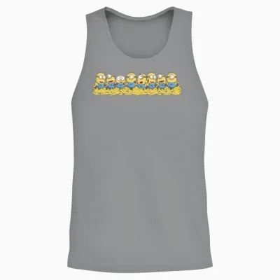 Minions Many Happy Minions on Bananas Unisex Tank Top - Sport Grey