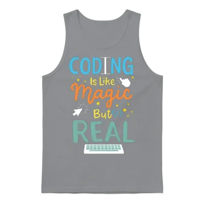 Coding Coder Programming Retro Unisex Tank Top - Sport Grey