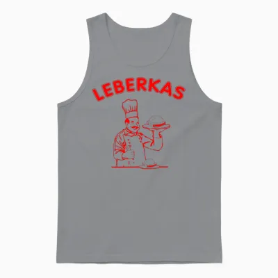 Leberkas Designs T-Shirt, White Unisex Tank Top - Sport Grey