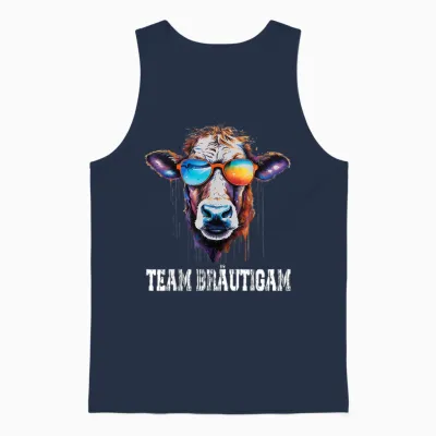 Jga T-Shirt Team Bräutigam Für Bauern & Landwirte Jga Kuh Unisex Tank Top - Navy