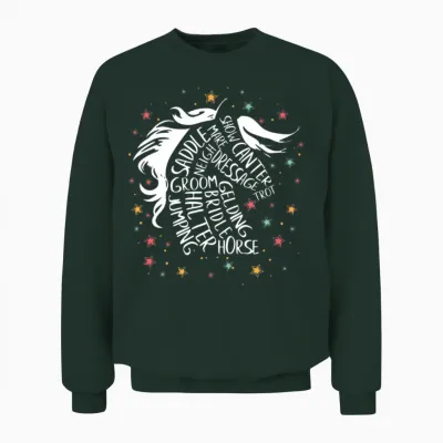 Girls Horse Hobby Horses Horseback Unisex Sweatshirt - Forest